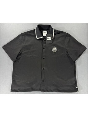 Denim & Flower Ricky Singh Men's Md Black Relaxed Fit Snap Button Shirt MSRP $64